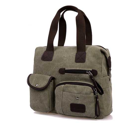 Ekphero Men Women Vintage Canvas Bag Shoulder Messenger Handbag