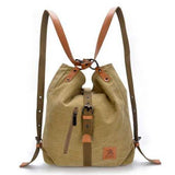 Women Men Canvas Handbags Multifunction Backpack