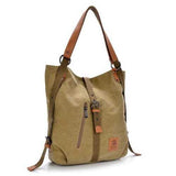 Women Men Canvas Handbags Multifunction Backpack