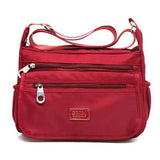 Multilayer Zipper-pockets Light Weight Shoulder Bag Waterproof Crossbody Bags Messenger Bags
