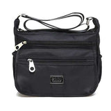 Multilayer Zipper-pockets Light Weight Shoulder Bag Waterproof Crossbody Bags Messenger Bags