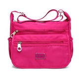 Multilayer Zipper-pockets Light Weight Shoulder Bag Waterproof Crossbody Bags Messenger Bags