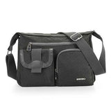 Light Weight Nylon Waterproof Messenger Bags Multi Zipper-pockets Shoulderbags Crossbody Bags