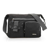 Light Weight Nylon Waterproof Messenger Bags Multi Zipper-pockets Shoulderbags Crossbody Bags