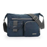 Light Weight Nylon Waterproof Messenger Bags Multi Zipper-pockets Shoulderbags Crossbody Bags