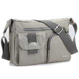 Light Weight Nylon Waterproof Messenger Bags Multi Zipper-pockets Shoulderbags Crossbody Bags
