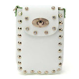 Women Chain Rivet Shoulder Bags Lock 6.5 Inch Phone Bags Case Crossbody Bags
