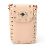 Women Chain Rivet Shoulder Bags Lock 6.5 Inch Phone Bags Case Crossbody Bags