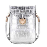 Women Crocodile Shoulder Bags Girls Mini Wallet Functional 6.5 Inch Phone Case For Iphone Xiaomi