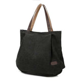 Women Canvas Tote Bags Casual Simple Shoulder Bags Capacity Shopping Bags