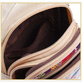 Three Interlayers Canvas Shoulder Bags Girls Mini Crossbody Bags 6.0'' Phone Purse For Iphone 7P