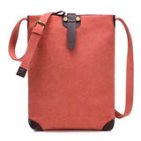 Women Men Retro Canvas Shoulder Bags Belt Crossbody Bags Simple Messenger Bags