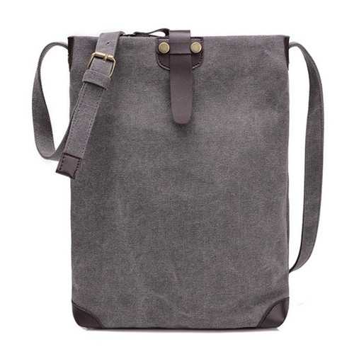 Women Men Retro Canvas Shoulder Bags Belt Crossbody Bags Simple Messenger Bags