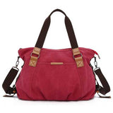 Women Retro Canvas Tote Handbags Casual Shoulder Bags Capacity Shopping Crossbody Bags