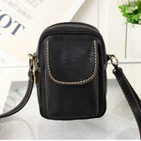 Women Men Retro Front Zipper Pocket Shoulder Bags Vintage Crossbody Bags Waist Bags 5.5'' Phone Bags
