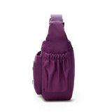 Women Nylon Multilayer Zipper Pockets Shoulder Bags Light Crossbody Bags Messenger Bags