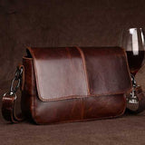 Women Genuine Leather Shoulder Bags Retro Flap Crossbody Bags Vintage Bags