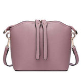 Women Vintage Shell shape Cowhide Casual Crossbody Bag