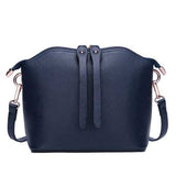 Women Vintage Shell shape Cowhide Casual Crossbody Bag