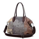 Vintage Large Capacity Women Canvas Casual Hobos Bag Ladies Crossbody Bags Ruched Solid Handbag