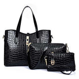 3 Pcs Women Stone Pattern Handbags Elgant Shoulder Bags Cluthes Bags Crossbody Bags