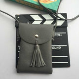 Tassel Portable PU Leather Phone Bag Shoulder Bags Crossbody Bags