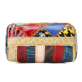 Women Contrast Color Patchwork Shoulder Bags Folk Custom Stitching Crossbody Bags