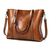 Women Tote Handbags Vintage Front Pocket Shoulder Bags