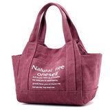 Women Canvas Tote Handbags Casual Printing Shoulder Bags Capacity Shopping Bags