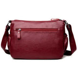 Ekphero Women Vintage PU Leather Shoulder Bags Front Pockets Crossbody Bags Messenger Bags