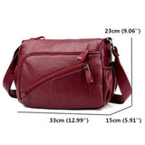 Ekphero Women Vintage PU Leather Shoulder Bags Front Pockets Crossbody Bags Messenger Bags