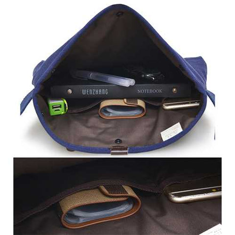 Women Canvas Shoulder Bags Simple Casual Crossbody Bags Men Messenger Bags