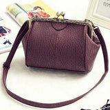 Women Vintage Hasp Bucket Bags PU Leather Shoulder Bag  Crossbody Bag