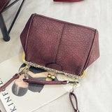 Women Vintage Hasp Bucket Bags PU Leather Shoulder Bag  Crossbody Bag