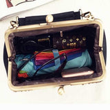 Women Vintage Hasp Bucket Bags PU Leather Shoulder Bag  Crossbody Bag