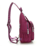 Women Nylon Light Chest Bags Outdoor Shoulder Bags Sports Backpack