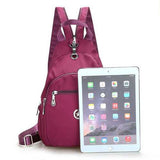 Women Nylon Light Chest Bags Outdoor Shoulder Bags Sports Backpack