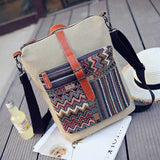 Women Canvas Multifunction Vintage Large Capacity  Shoulder Bag Crossboby Bag Backpack