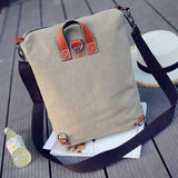 Women Canvas Multifunction Vintage Large Capacity  Shoulder Bag Crossboby Bag Backpack