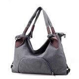 Women Canvas Durable Tote Casual Functional Handbag Shoulder Bag Crossbody Bag