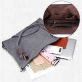 Women Canvas Durable Tote Casual Functional Handbag Shoulder Bag Crossbody Bag