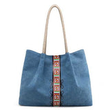 Women Durable Canvas Casual Retro Elegant Vintage Large Capacity Handbag