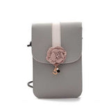 Women Quality PU Leather Retro Floral Mini Phone Bag Crossbody Bag