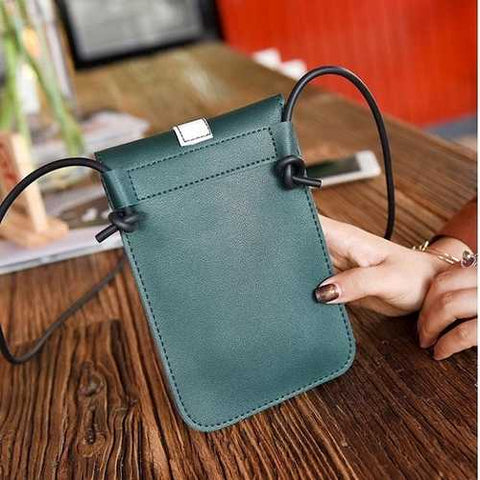 Women Quality PU Leather Retro Floral Mini Phone Bag Crossbody Bag