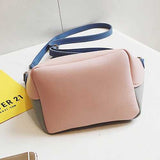 Women PU Leather Casual Daily Color Block Handbag Crossbody Bag