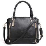 Women PU leather Multi Pocket Casual Vintage Handbag Shoulder Bag