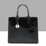 Women Quality Patent Leather Vintage Elegant Handbag Shoulder Bag Crossbody Bag