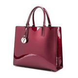 Women Quality Patent Leather Vintage Elegant Handbag Shoulder Bag Crossbody Bag