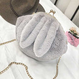 Cute Rabbit Plush Creative Shoulder Bag Phone Bag Chain Shell Crossbody Bags