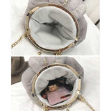 Cute Rabbit Plush Creative Shoulder Bag Phone Bag Chain Shell Crossbody Bags